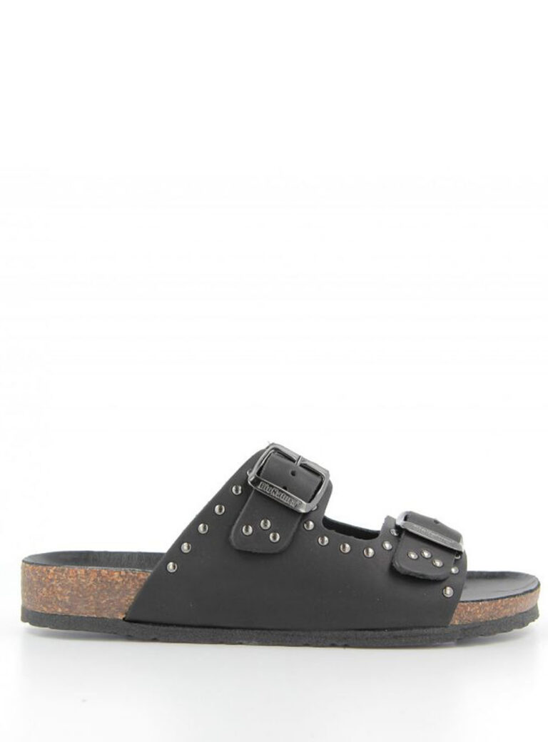 Gaucho Sandali Tipo Bionatura BioNatura Sabot Donna In Pelle Gaucho Total Black Made In Italy