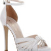 Fardoulis Shoes 3154Λ Λευκό||Δερμάτινα ψηλοτάκουνα πέδιλα||Γάμος-Βάπτιση