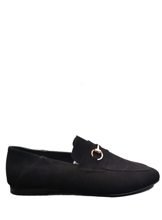 Δερμάτινα Loafers She Collection||Γυναικεία ίσια παπούτσια μαύρα