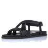 Δερμάτινα Μαύρα Πέδιλα Fardoulis Shoes 11-50||Flat Σανδάλια