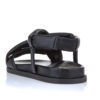 Δερμάτινα Μαύρα Πέδιλα Fardoulis Shoes 11-50||Flat Σανδάλια