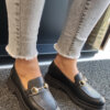 Μαύρα δερμάτινα μοκασίνια Fardoulis Shoes 126-03||LOAFERS
