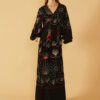 NEMA RESORTWEAR ARETHA Φόρεμα μαύρο με χρυσά και κόκκινα κεντήματα||NEMA RESORTWEAR ||Γυναικεία ρούχα