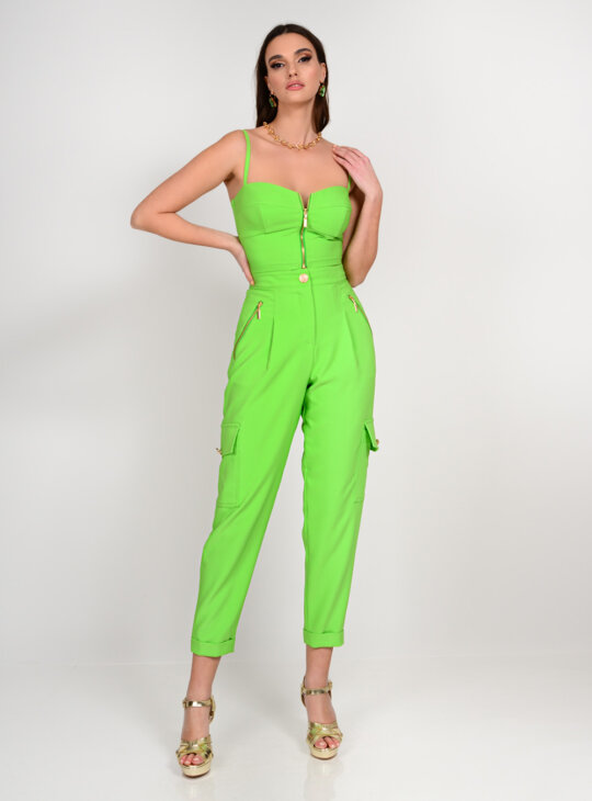 Cargo Παντελόνι σε εντονο πράσινο χρώμα WE COSS||Γυναικεία Παντελόνια ||Γυναικεία ρούχα WE COSS
