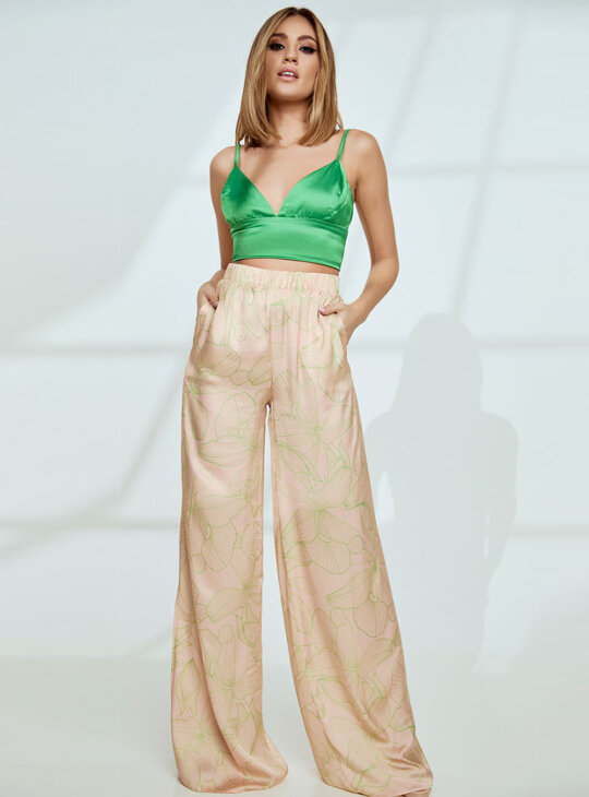 ANNA SAMOUKA Παντελόνα με print||Γυναικεία Παντελόνια||ΠΑΝΤΕΛΟΝΕΣ||ANNA SAMOUKA