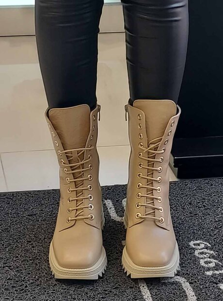 fardoulis-550-01-fw22-2317 Δερμάτινα μπεζ μποτάκια FARDOULIS SHOES||