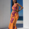 NEMA RESORTWEAR SET crop top και φούστα πορτοκαλι με φούξια κεντήματα||ΚΑΛΟΚΑΙΡΙΝΑ ΓΥΝΑΙΚΕΙΑ ΡΟΥΧΑ