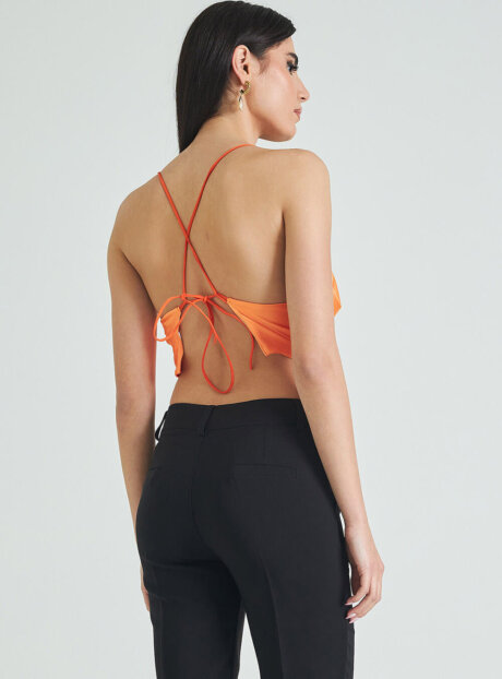 CENTO-1003100-301ORANGE1 ΣΑΤΕΝ CROP TOP