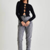 CENTO FASHION CROP TOP ΜΕ ΑΝΟΙΓΜΑΤΑ ΜΠΡΟΣΤΑ||ΓΥΝΑΙΚΕΙΕΣ ΜΠΛΟΥΖΕΣ ΡΙΠ||ΓΥΝΑΙΚΕΙΑ ΡΟΥΧΑ