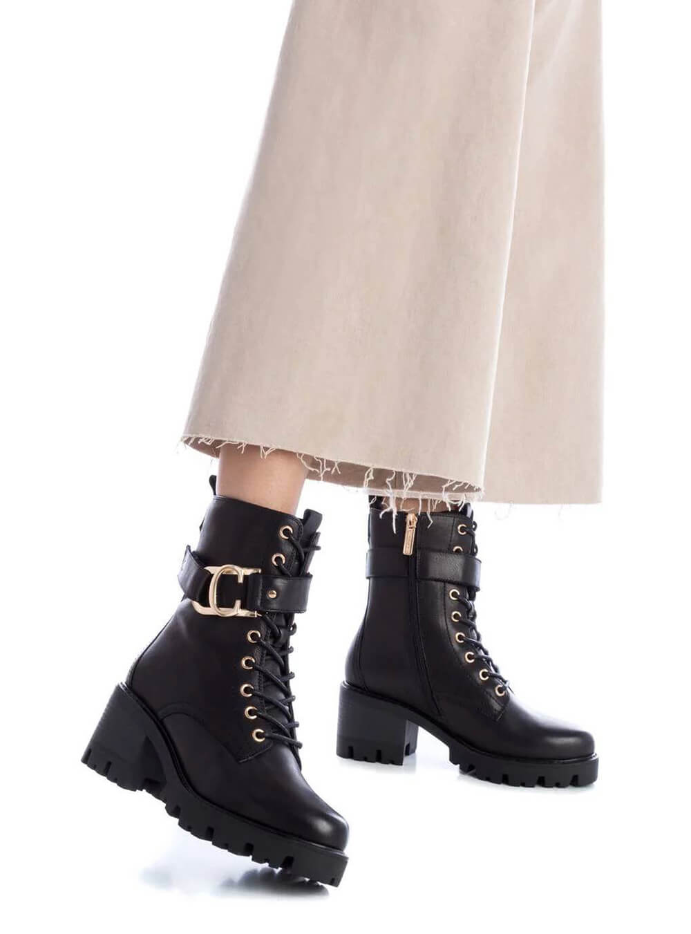 CARMELA-16107502BLACK2 ΔΕΡΜΑΤΙΝΑ ΜΠΟΤΑΚΙΑ ΜΕ ΤΑΚΟΥΝΙ ΜΑΥΡΑ CARMELA SHOES||ΓΥΝΑΙΚΕΙΑ ΔΕΡΜΑΤΙΝΑ ΜΠΟΤΑΚΙΑ ΜΕ ΤΑΚΟΥΝΙ