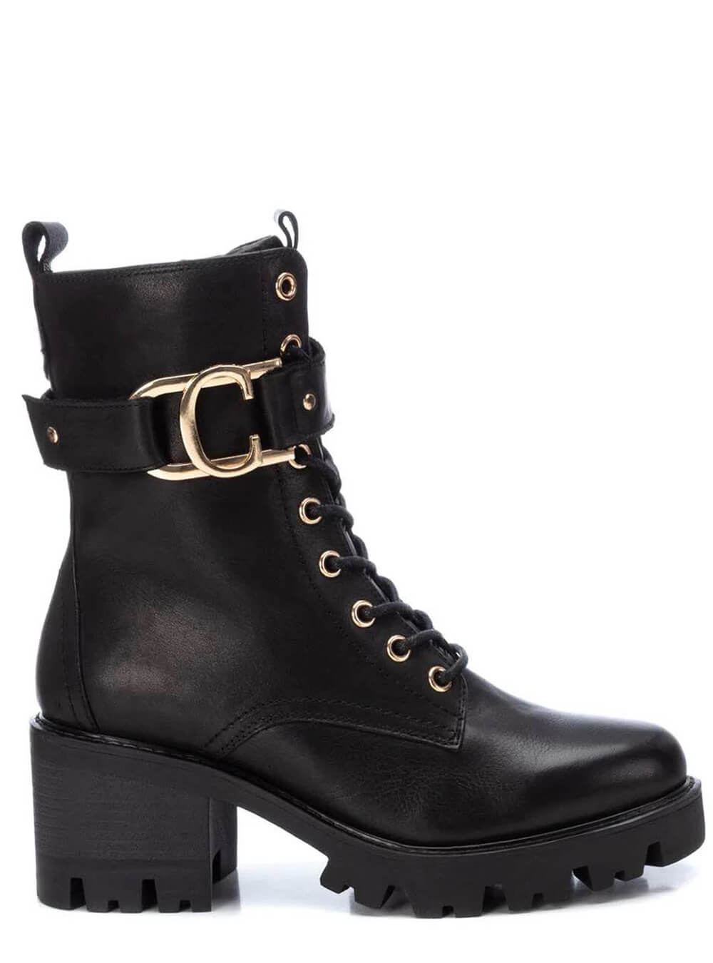 CARMELA-16107502BLACK3 ΔΕΡΜΑΤΙΝΑ ΜΠΟΤΑΚΙΑ ΜΕ ΤΑΚΟΥΝΙ ΜΑΥΡΑ CARMELA SHOES||ΓΥΝΑΙΚΕΙΑ ΔΕΡΜΑΤΙΝΑ ΜΠΟΤΑΚΙΑ ΜΕ ΤΑΚΟΥΝΙ