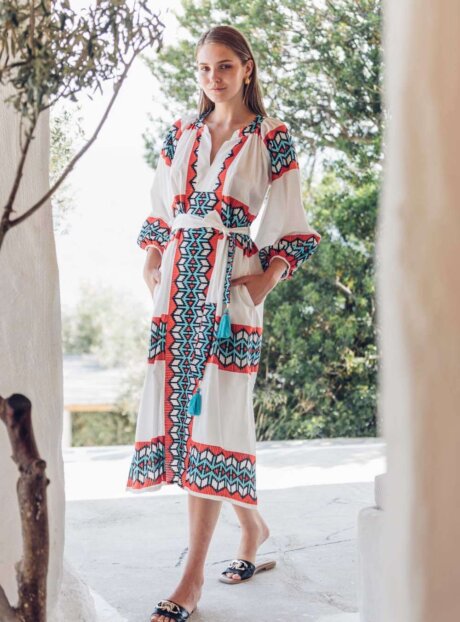 NEMA-14707N050KLIO_DRESS2 NEMA RESORTWEAR ΜΑΚΡΥΜΑΝΙΚΟ ΦΟΡΕΜΑ ΒΑΜΒΑΚΕΡΟ ΜΕ ΕΝΤΥΠΩΣΙΑΚΟ ΣΧΕΔΙΟ NEMA RESORTWEAR KLIO DRESS||ΦΟΡΕΜΑΤΑ||ΚΑΛΟΚΑΙΡΙΝΑ ΦΟΡΕΜΑΤΑ||RESORT COLLECTION||LUXURY DRESS