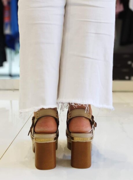 CARMELA SHOES ΜΠΕΖ ΠΕΔΙΛΑ ΜΕ ΑΝΕΤΟ ΤΑΚΟΥΝΙ ΚΑΙ ΠΟΛΛΑ ΛΟΥΡΑΚΙΑ||ΓΥΝΑΙΚΕΙΑ ΔΕΡΜΑΤΙΝΑ ΠΕΔΙΛΑ||ΚΑΛΟΚΑΙΡΙΝΑ ΓΥΝΑΙΚΕΙΑ ΠΑΠΟΥΤΣΙΑ ||CARMELA SHOES||